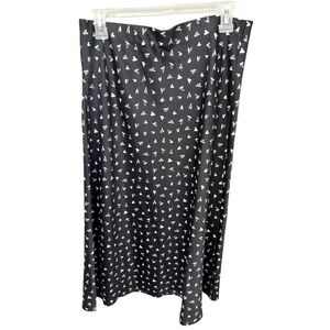 Loft Black and White Heart Patterned Women's Skirt